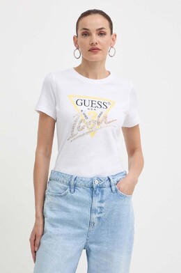 GUESS: Хлопковая футболка 