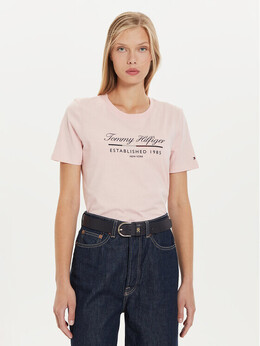 Tommy Hilfiger: Розовая футболка 