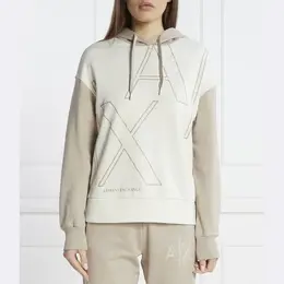 Armani Exchange: Бежевая толстовка 