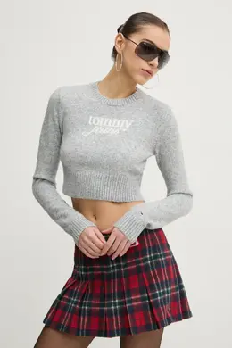 Tommy Jeans: Серый свитер 