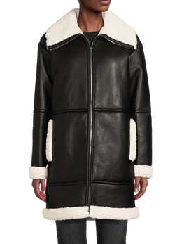 Calvin Klein: Пальто из искусственного меха 