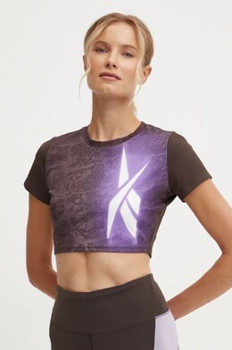 Reebok: Коричневая футболка 