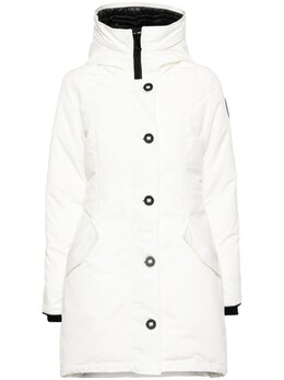Canada Goose: Белый пуховик  Rossclair