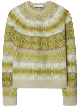 Tory Burch: Зелёный свитер 