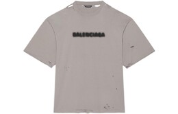 Balenciaga: Серая футболка 
