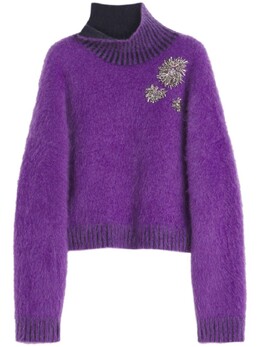 Lanvin: Фиолетовый свитер 