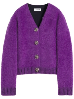 Lanvin: Фиолетовый кардиган 