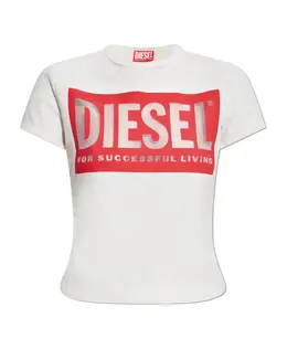 Diesel: Бежевая футболка 