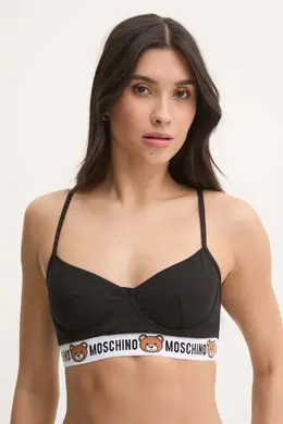 Moschino Underwear: Чёрный бюстгальтер 