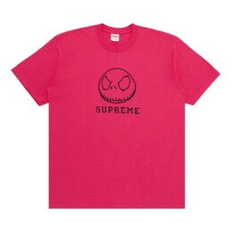 Supreme: Розовая футболка  Skeleton