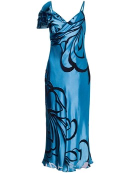 Alberta Ferretti: Атласное платье 