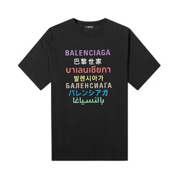 Balenciaga: Чёрная футболка 