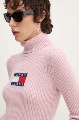 Tommy Jeans: Розовый свитер 