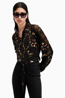 Allsaints: Чёрная рубашка  All Saints