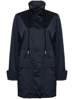 Moncler: Синий пуховик 