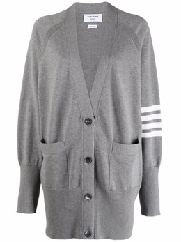 Thom Browne: Серый кардиган  4-Bar