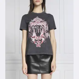 Versace: Чёрная футболка 