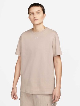 Nike: Бежевая футболка  NSW