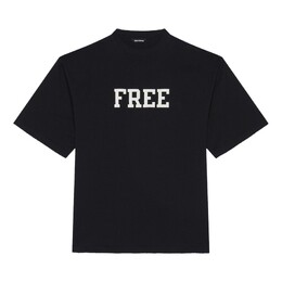 Balenciaga: Чёрная футболка 