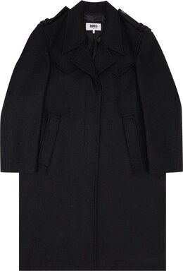 MM6 Maison Margiela: Чёрное пальто 