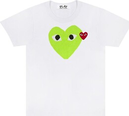 Comme Des Garçons Play: Зелёная футболка  Heart