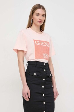 GUESS: Хлопковая футболка 