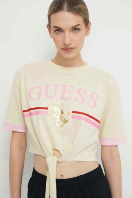 GUESS: Хлопковая футболка 