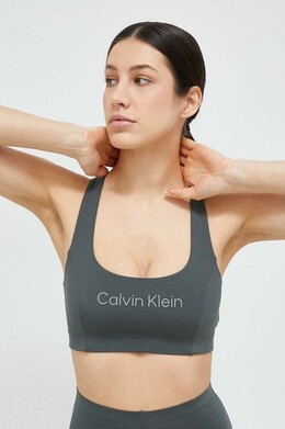 Calvin Klein Performance: Зелёный бюстгальтер 