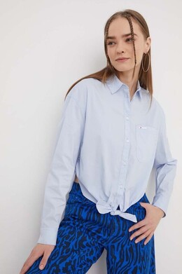 Tommy Jeans: Синяя рубашка 