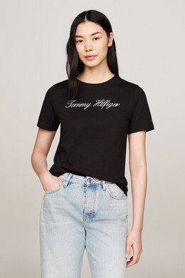 Tommy Hilfiger: Чёрная футболка 