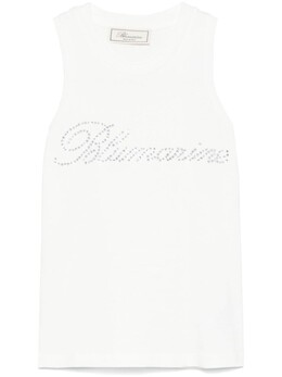 Blumarine: Топ со стразами 