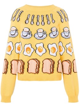Moschino: Жаккардовый свитер 
