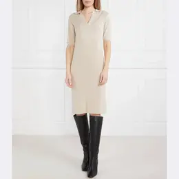 Calvin Klein: Бежевое платье 