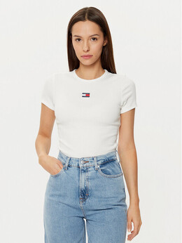 Tommy Jeans: Белая футболка 