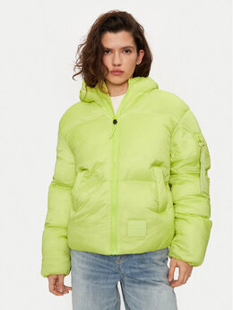 Alpha Industries: Зелёный пуховик 