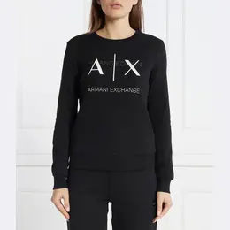 Armani Exchange: Чёрная толстовка 
