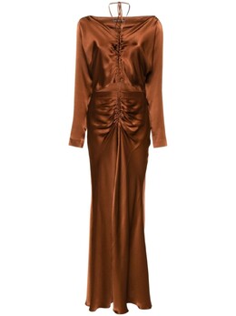 Alberta Ferretti: Атласное платье 