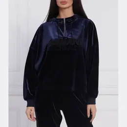 Armani Exchange: Синяя толстовка 
