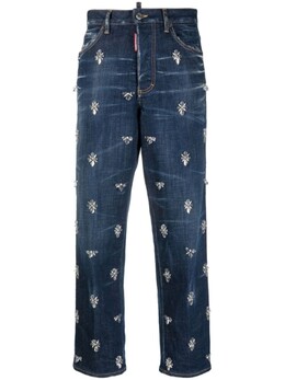 Dsquared2: Джинсы со стразами 