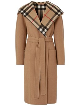 Burberry: Пальто с запахом 