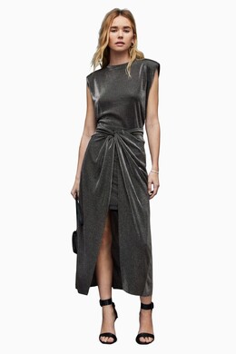 Allsaints: Серебристая юбка  All Saints