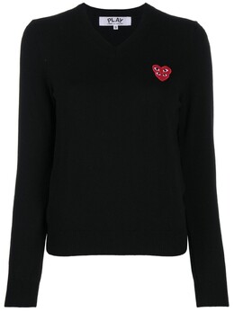 Comme Des Garçons Play: Топ с v-образным вырезом 