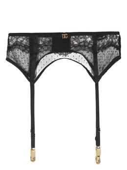 Dolce & Gabbana: Чёрные чулки  DG