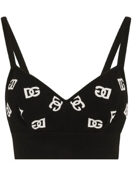 Dolce & Gabbana: Трикотажный топ  DG