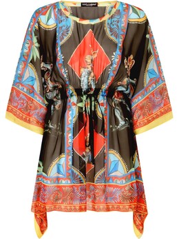 Dolce & Gabbana: Шифоновое пальто  Carretto