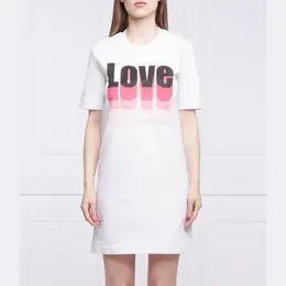 LOVE MOSCHINO: Белое платье 