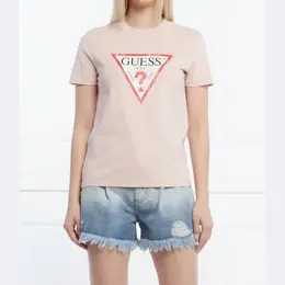 GUESS: Розовая футболка 