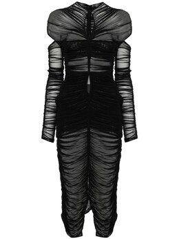 MUGLER: Платье в сетку 
