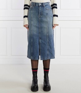 Tommy Jeans: Синяя юбка 