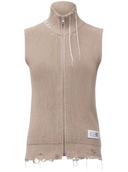 MM6 Maison Margiela: Трикотажный топ 